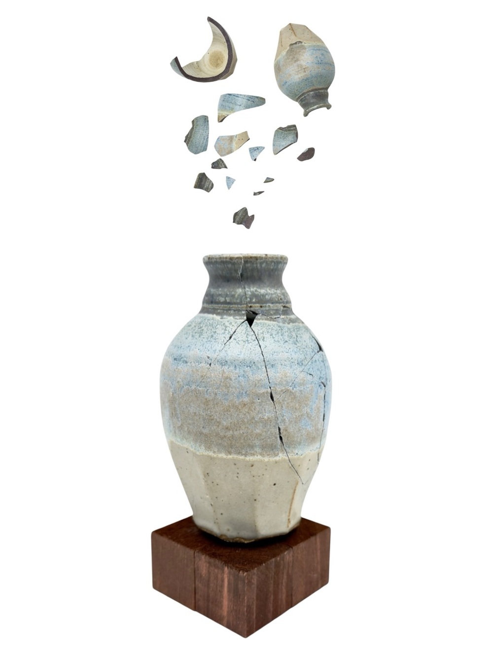 Kintsugi Vase Studio Pottery Gold Crack Art Personal Growth Gift